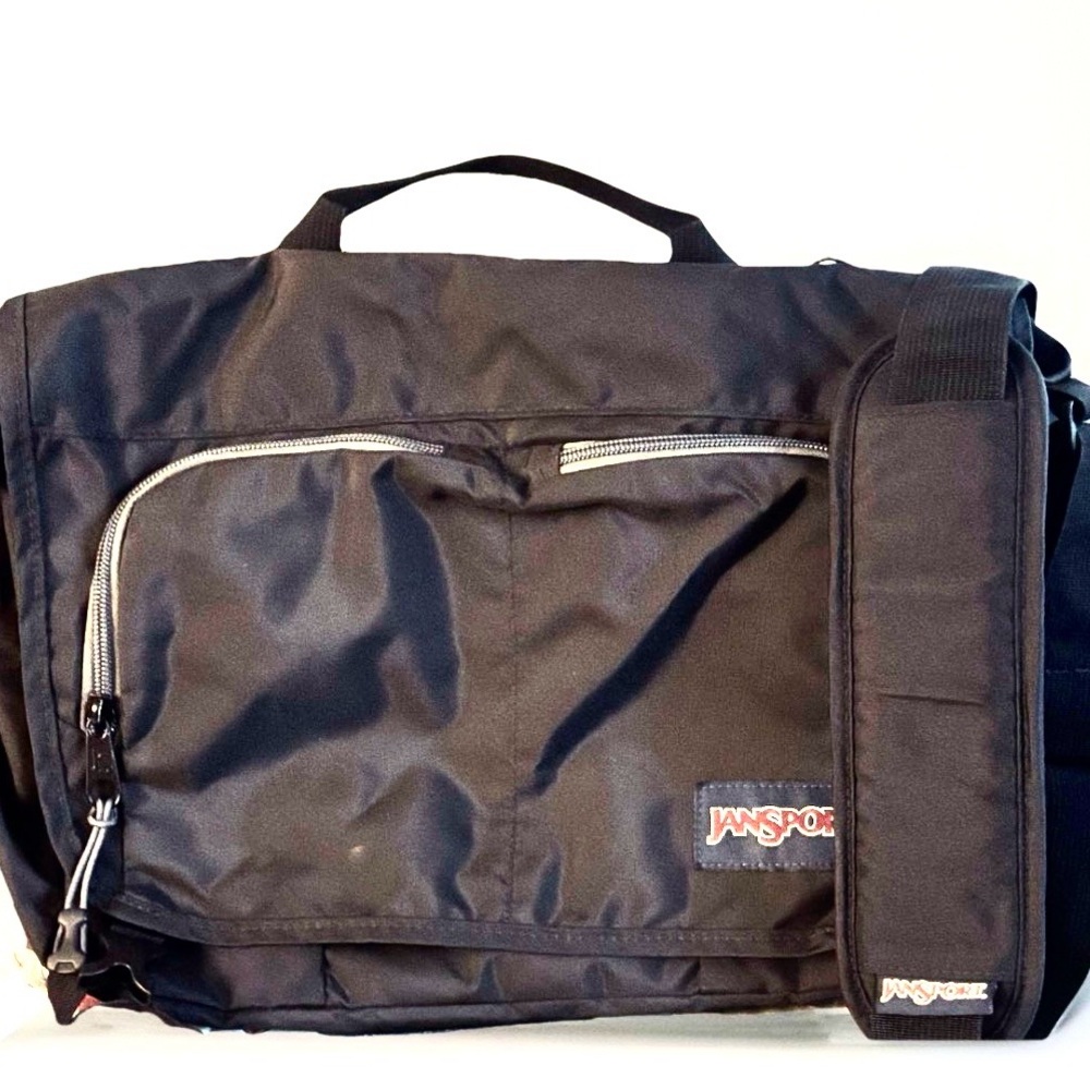 JanSport Tasker Messeger Laptop Backpack, Black